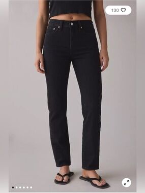 Levi’s Premium Big E Wedgie Straight Jeans in Black 28